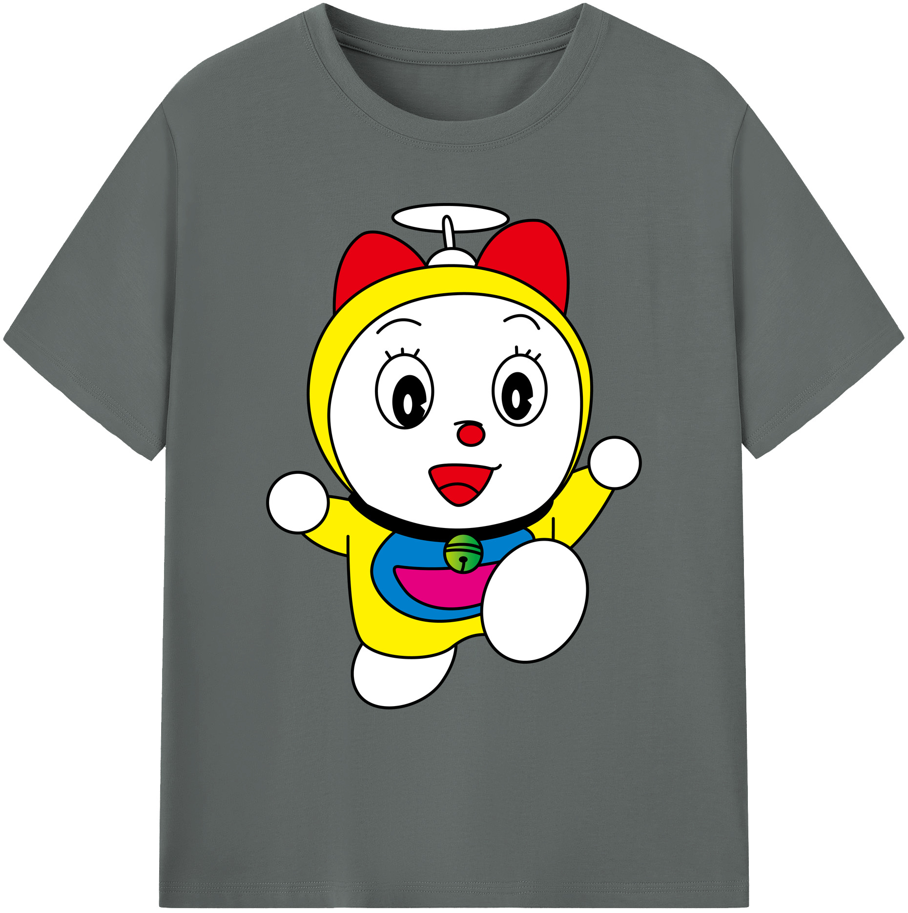 （画像用） ドラえもん ドラミ Doraemon Dorami 綿100％ メンズ半袖Tシャツ｜肌触りやわらか＆通気性